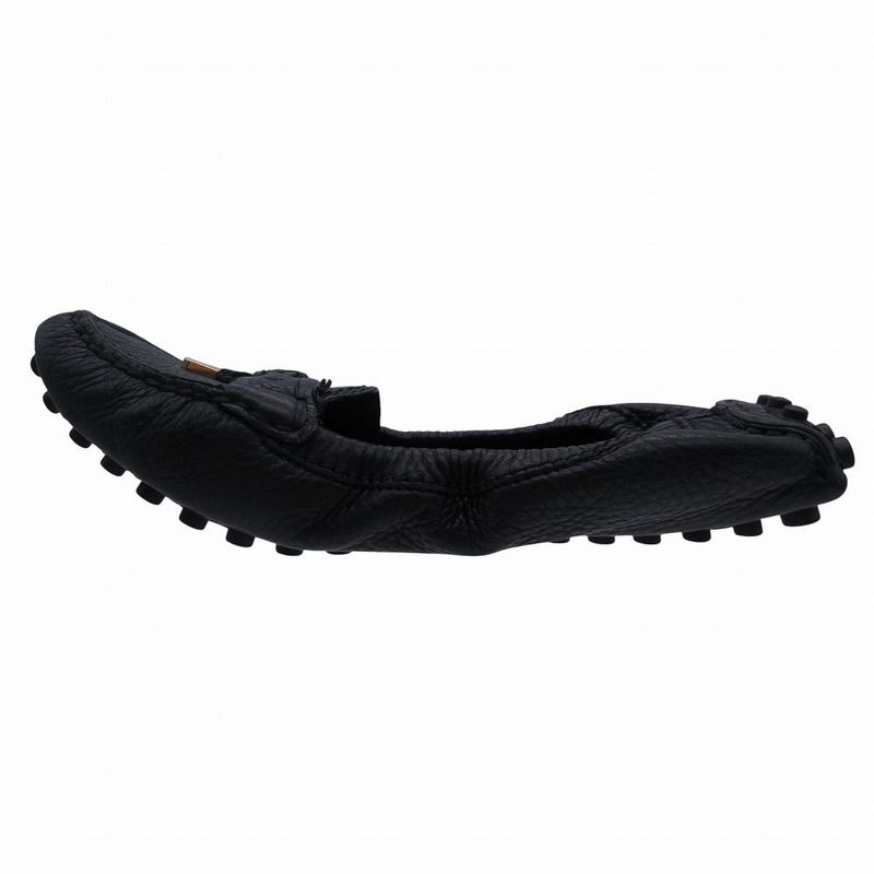 Louis Vuitton Leather Tassel Moccasins Driving Shoes Black