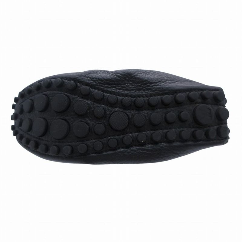 Louis Vuitton Leather Tassel Moccasins Driving Shoes Black