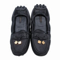 Louis Vuitton Leather Tassel Moccasins Driving Shoes Black