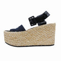 Celine Phoebe Philo Era Wedge Sole Espadrilles Platform Sandals Shoes Ankle Strap