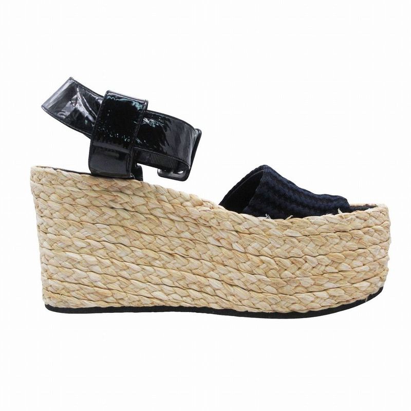 Celine Phoebe Philo Era Wedge Sole Espadrilles Platform Sandals Shoes Ankle Strap