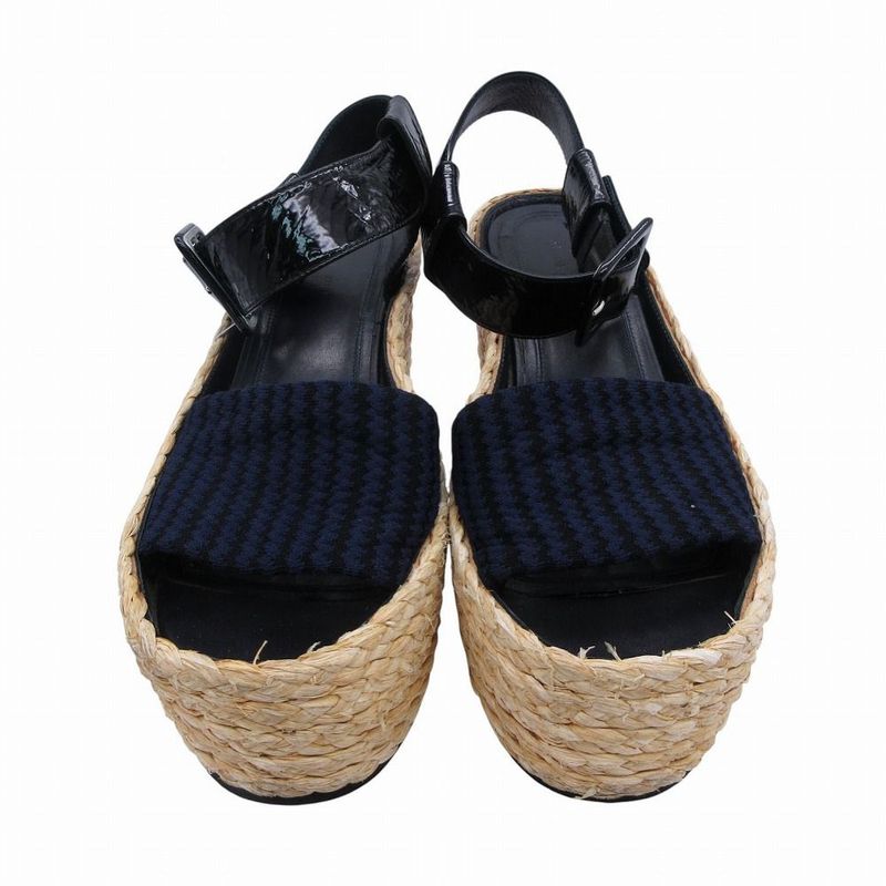 Celine Phoebe Philo Era Wedge Sole Espadrilles Platform Sandals Shoes Ankle Strap