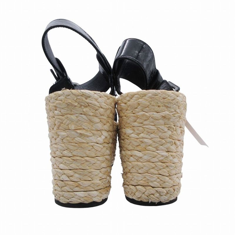 Celine Phoebe Philo Era Wedge Sole Espadrilles Platform Sandals Shoes Ankle Strap