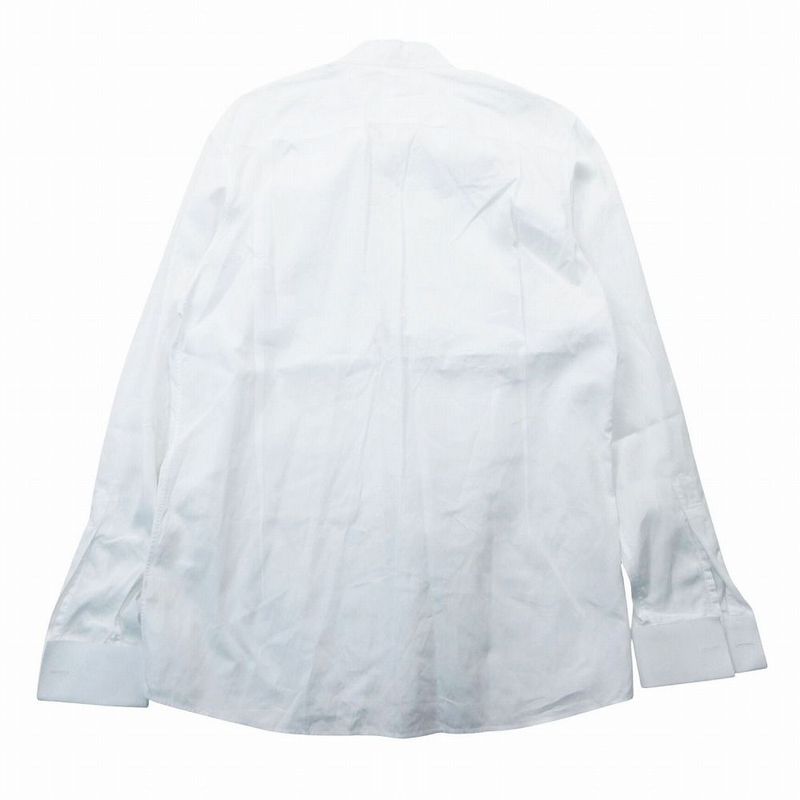 Louis Vuitton Dress Shirt Wing Collar Pleated Long Sleeve Cotton Top 42