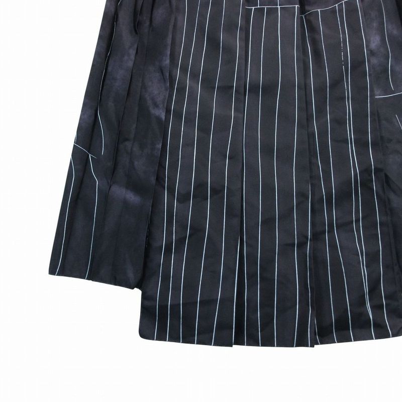 Prada Gathered All Over Pattern Pleated Skirt Calf Length 38