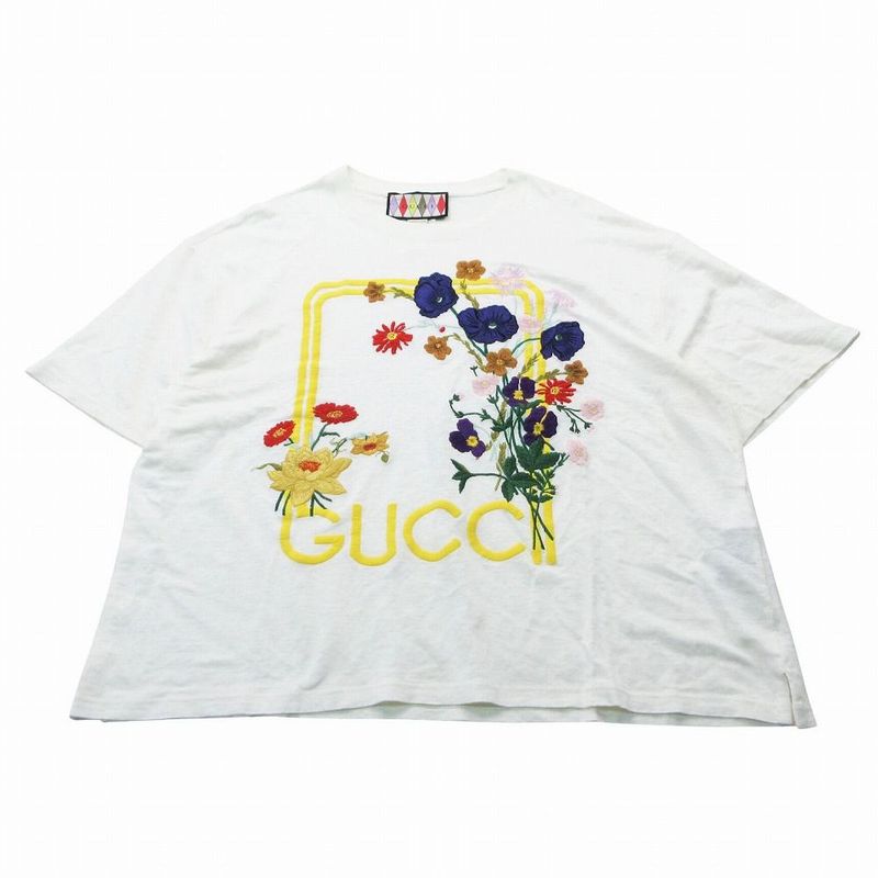 Gucci T-Shirt Short Sleeve Floral Pattern