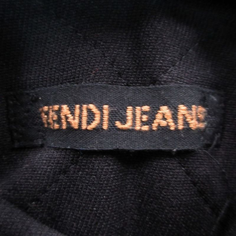 Fendi Coating Stand Collar Coat with Inner Vest Layered Black 40