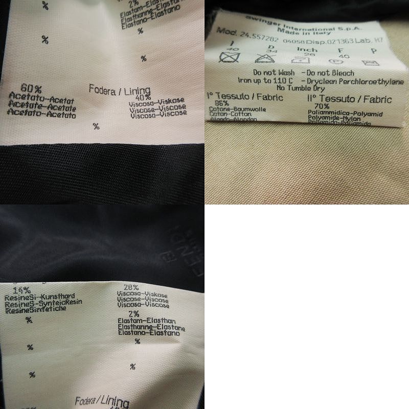 Fendi Coating Stand Collar Coat with Inner Vest Layered Black 40