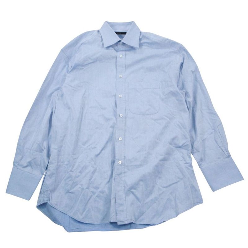 Gucci Button Down Dress Shirt Top 9 Buttons Long Sleeves 41 16 XL Light Blue