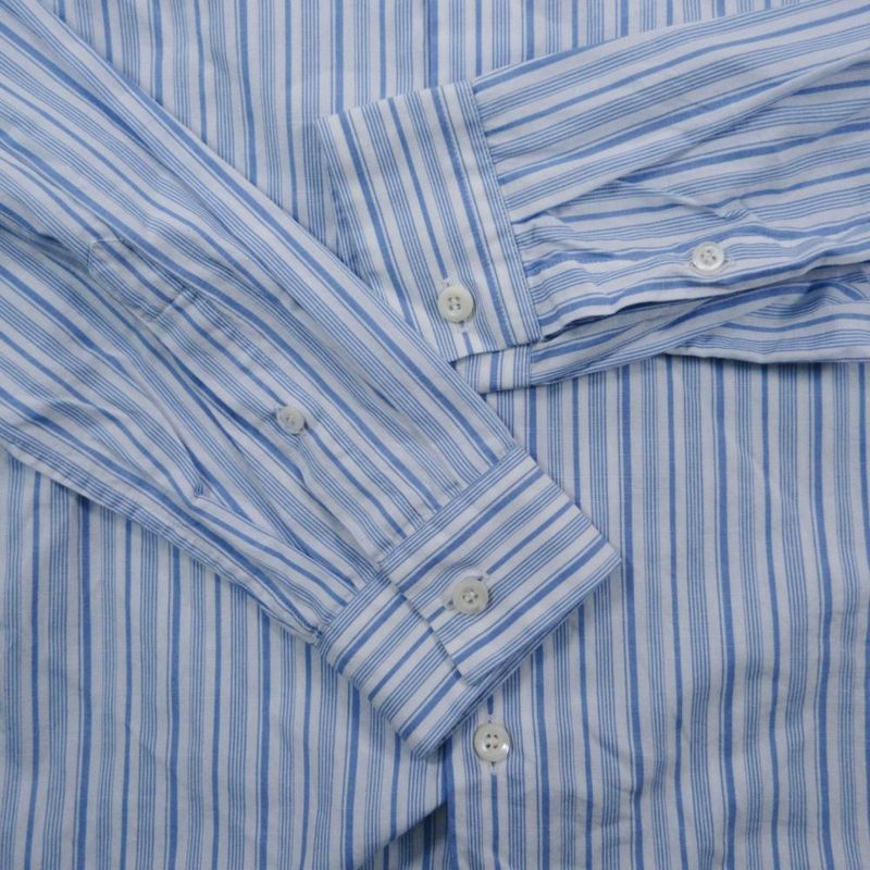 Prada Striped Back Logo Regular Color Shirt Button Down Long Sleeve