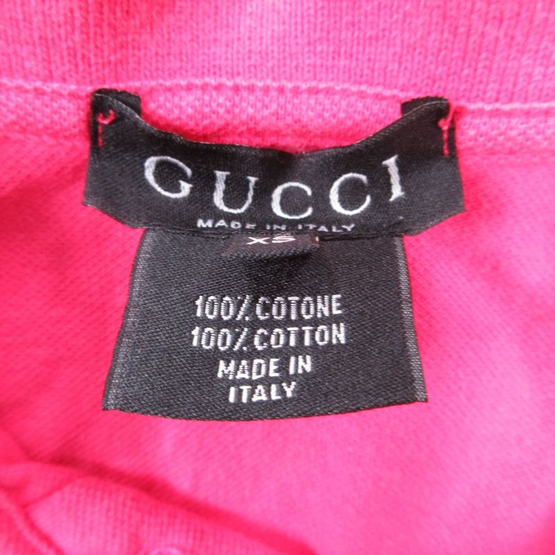 Gucci Logo Embroidery Regular Color Cotton Rib Polo Shirt Pique Top Short