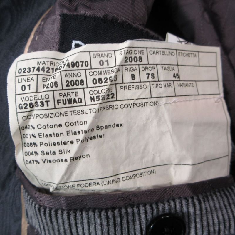 Dolce & Gabbana Corduroy Peaked Lapel Jacket
