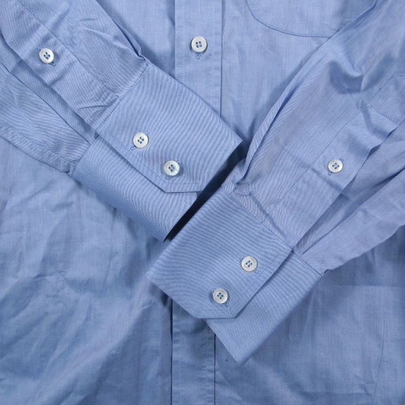 Gucci Button Down Dress Shirt Top 9 Buttons Long Sleeves 41 16 XL Light Blue