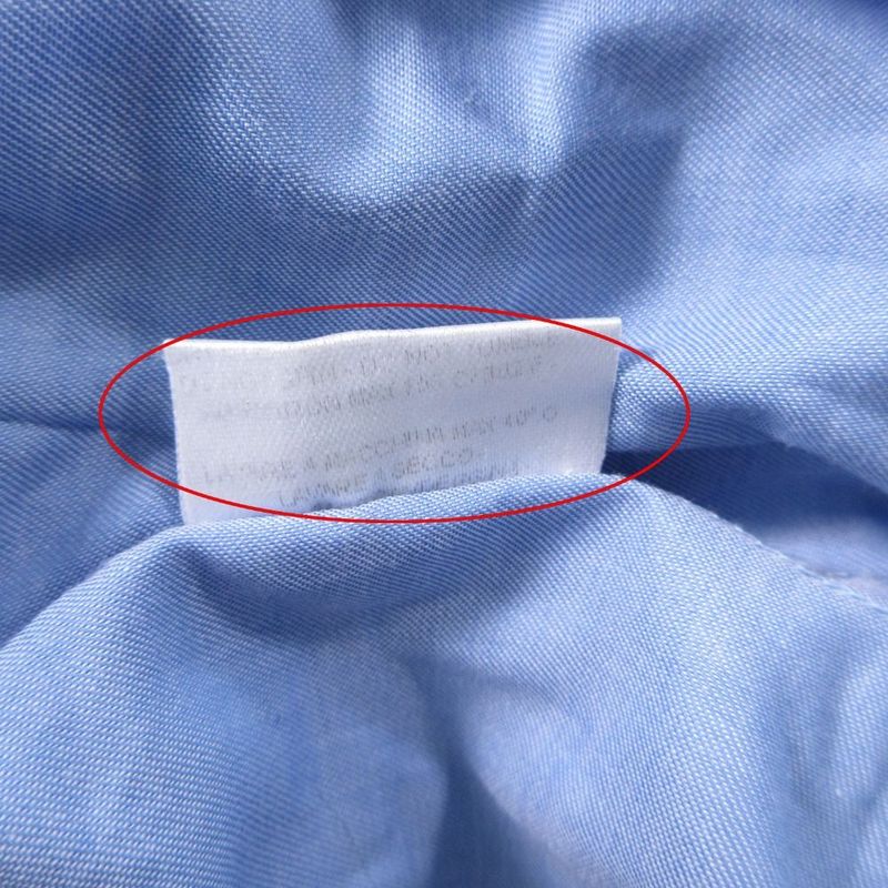 Gucci Button Down Dress Shirt Top 9 Buttons Long Sleeves 41 16 XL Light Blue