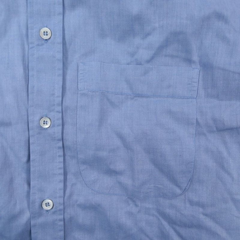 Gucci Button Down Dress Shirt Top 9 Buttons Long Sleeves 41 16 XL Light Blue