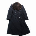 Gucci Beaver Fur Collar Angora Mohair Cashmere Blend Double Breasted Coat