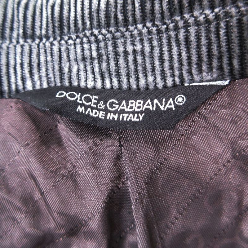 Dolce & Gabbana Corduroy Peaked Lapel Jacket