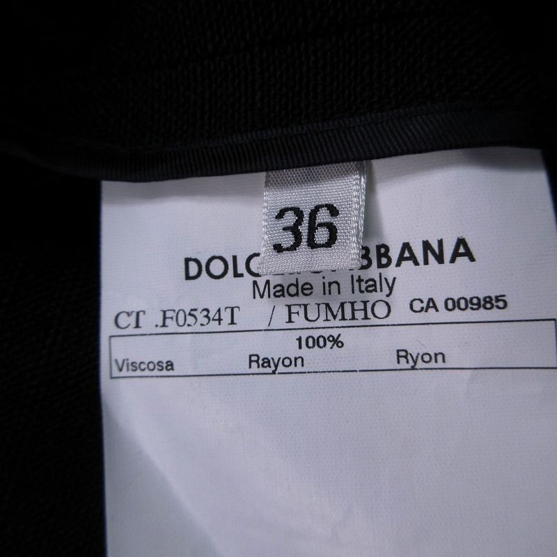 Dolce & Gabbana Rayon Stand Color Coat 36