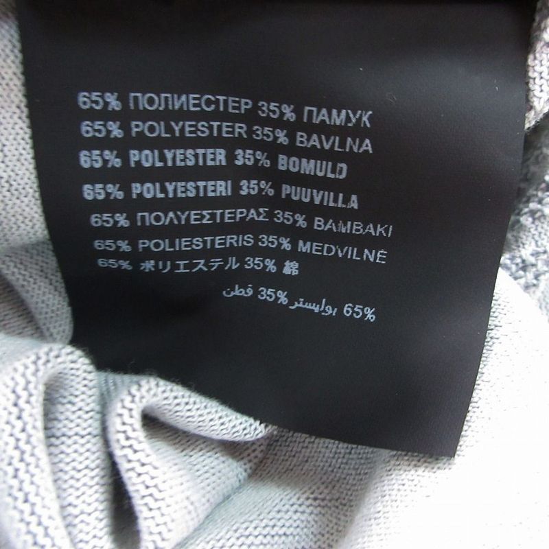 Prada High Neck Stretch Top Long Sleeve Collo Alto M L Gray