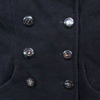 Gucci Beaver Fur Collar Angora Mohair Cashmere Blend Double Breasted Coat