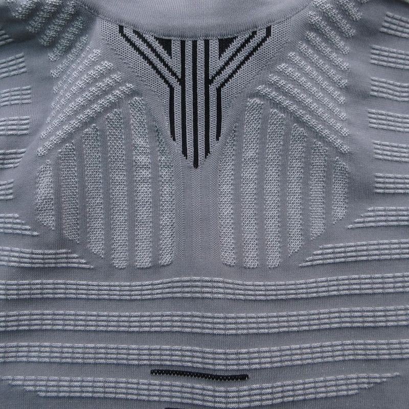 Prada High Neck Stretch Top Long Sleeve Collo Alto M L Gray