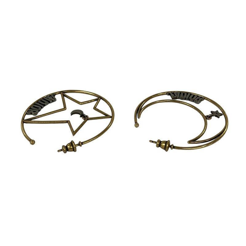 Dior Earrings J'adior Gold Silver Star Moon