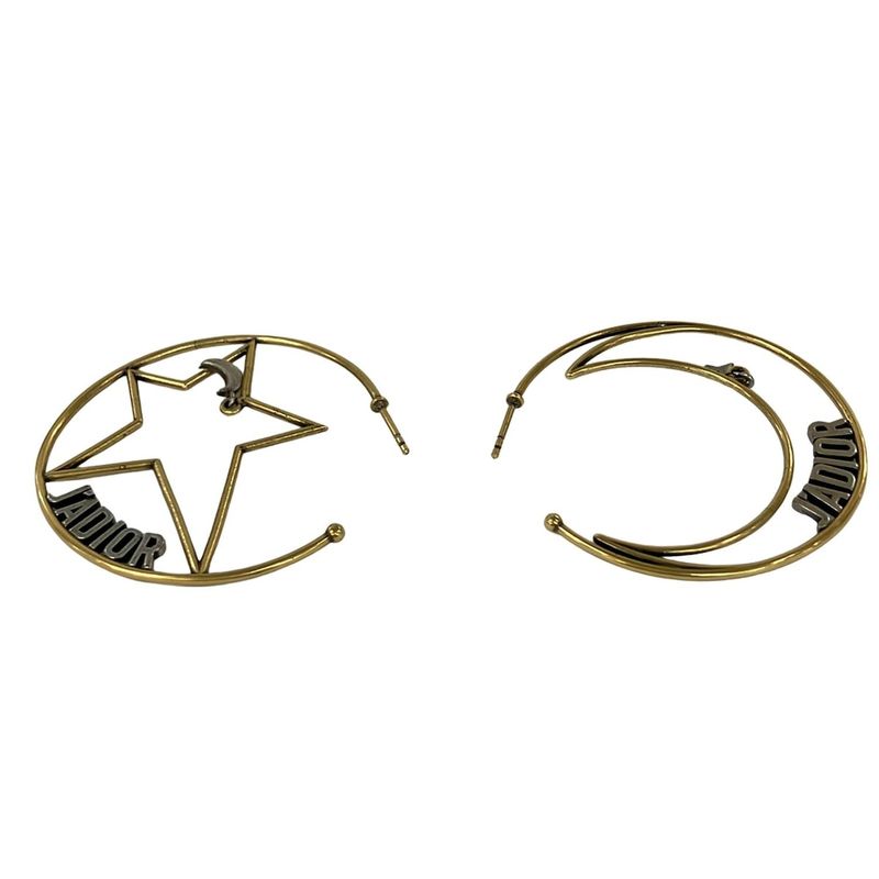 Dior Earrings J'adior Gold Silver Star Moon