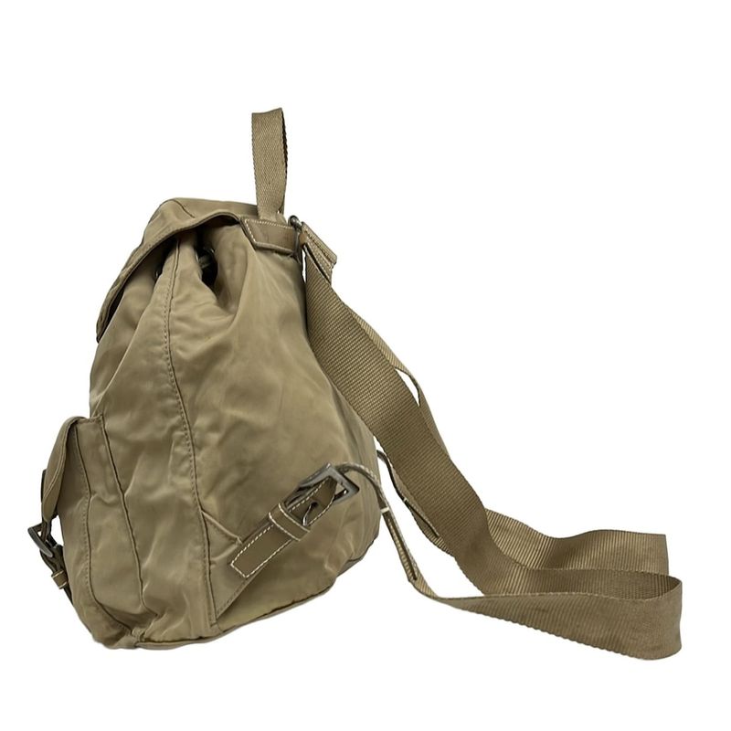 Prada Backpack Beige Leather