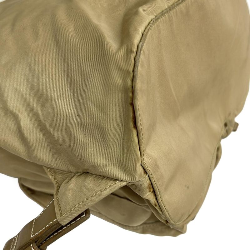 Prada Backpack Beige Leather