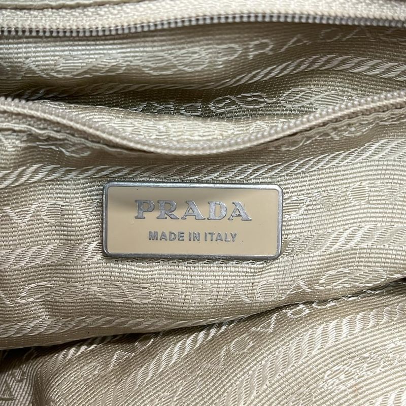 Prada Backpack Beige Leather