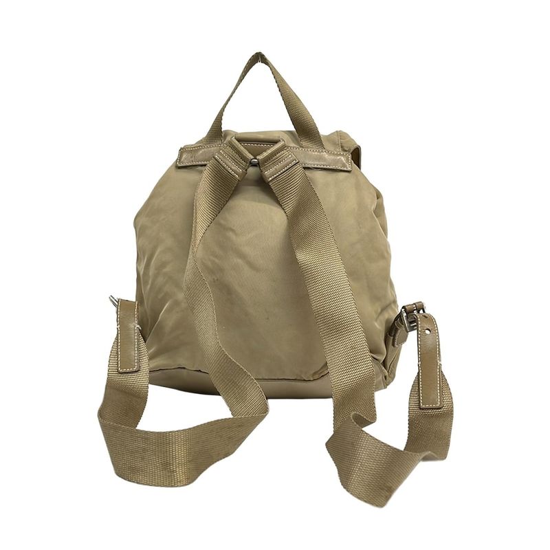 Prada Backpack Beige Leather