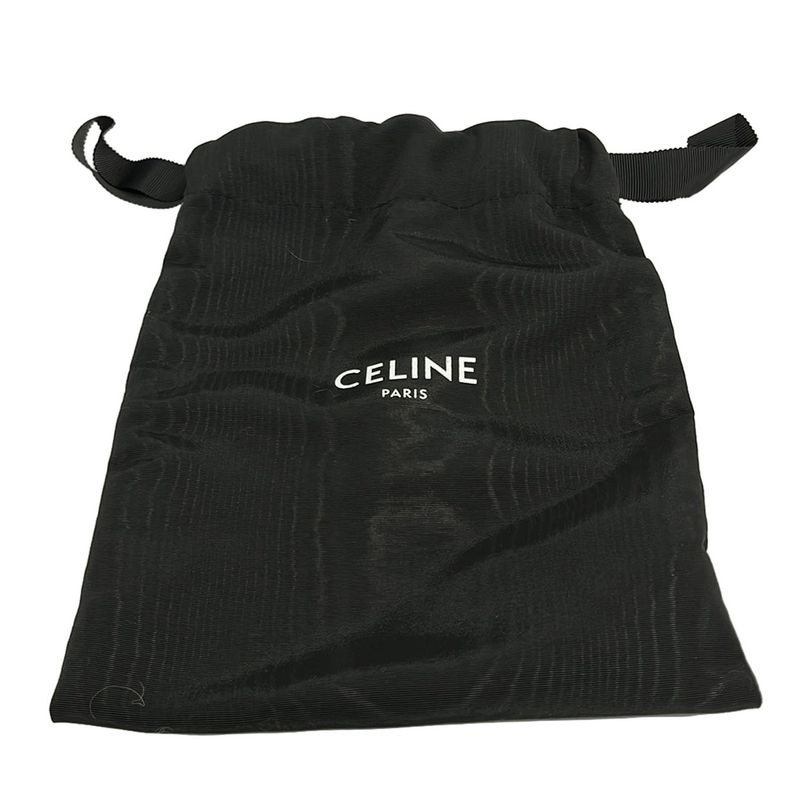 Celine Knit Hat TU White Logo Embroidery Wool Angora