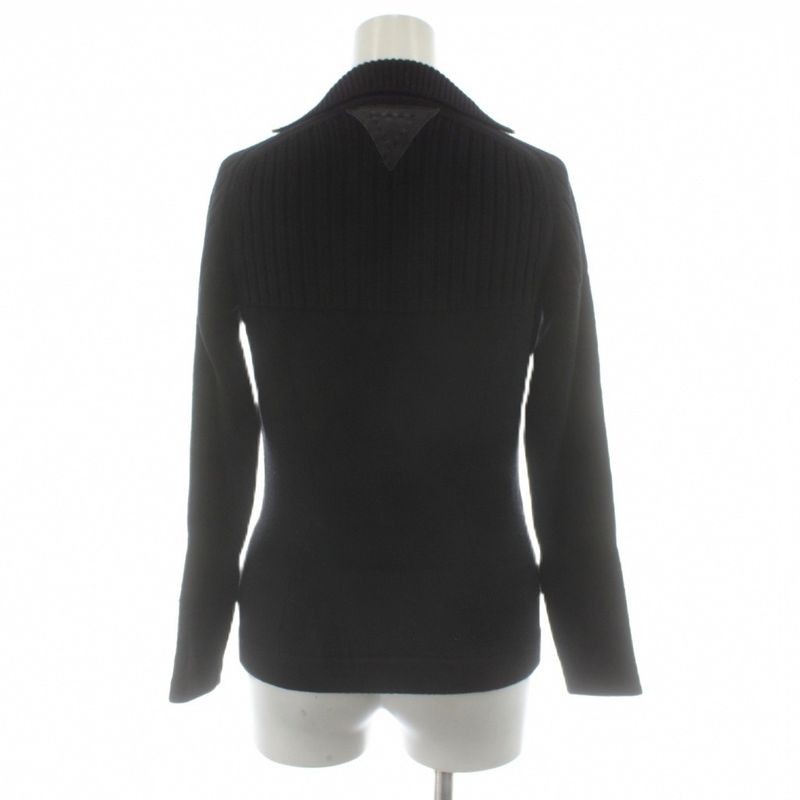 Fendi Knit Sweater Long Sleeve Wool 38 Black