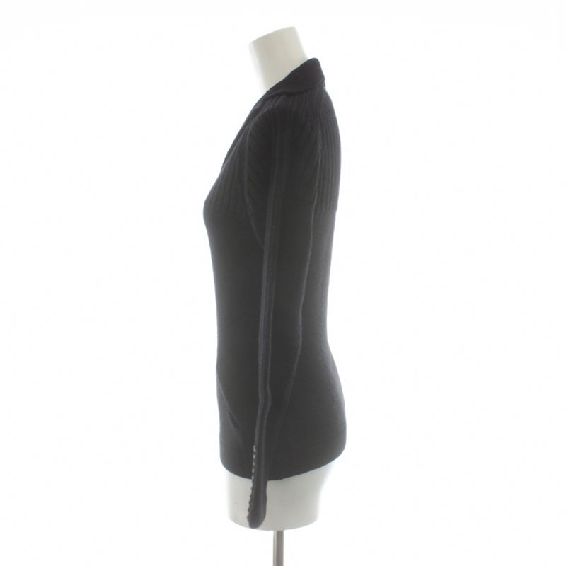 Fendi Knit Sweater Long Sleeve Wool 38 Black