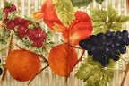 Gucci Scarf Vintage Large Fruit Pattern Beige Multi