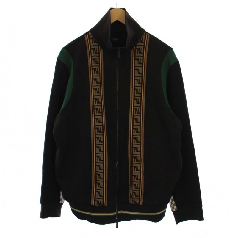 Fendi Zucca Pattern Jacket Black Beige