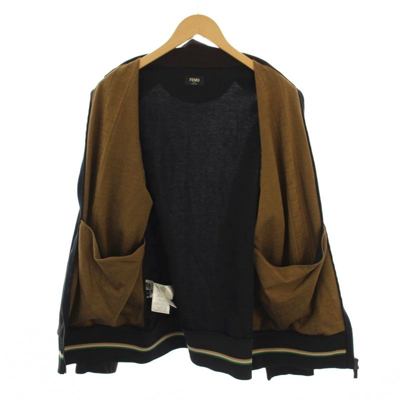 Fendi Zucca Pattern Jacket Black Beige