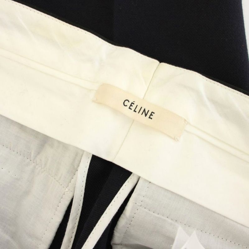 Celine Phoebe Philo Era Pants Wool 34 Navy Full Length 2 YM
