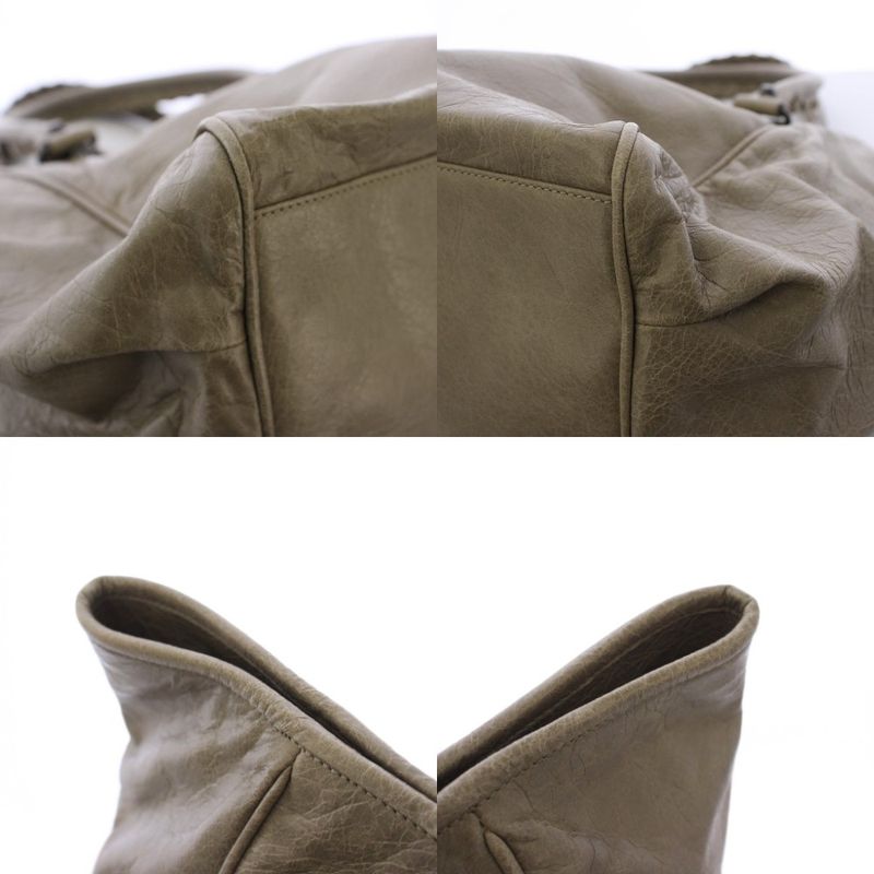 Balenciaga the Sunday Small Tote Leather Grey Greige