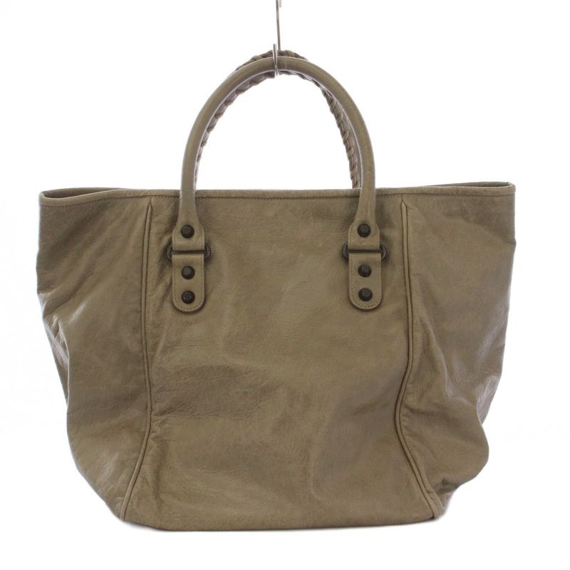 Balenciaga the Sunday Small Tote Leather Grey Greige