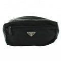 Prada Pouch Multi Triangle Logo Nylon Black KU