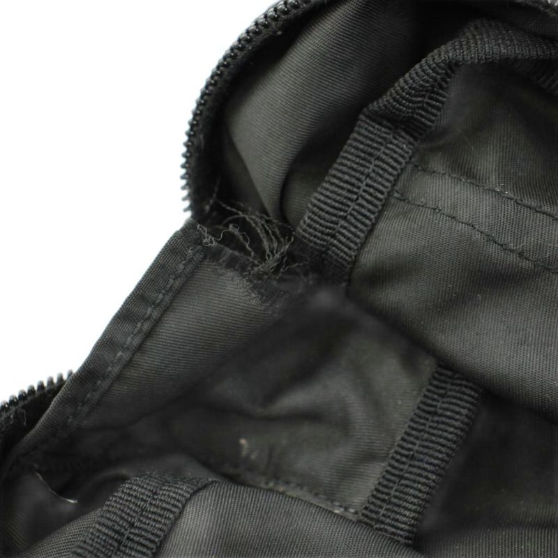 Prada Pouch Multi Triangle Logo Nylon Black KU