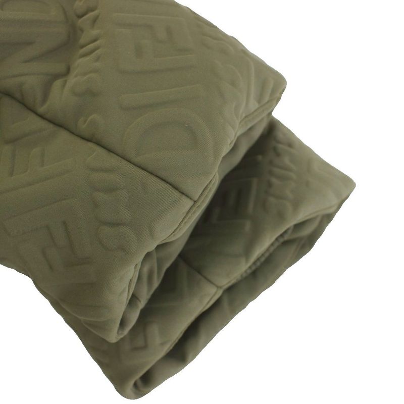 Fendi Skims Down Jacket Logo All Over Pattern S Khaki Agnr