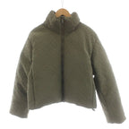 Fendi Skims Down Jacket Logo All Over Pattern S Khaki Agnr