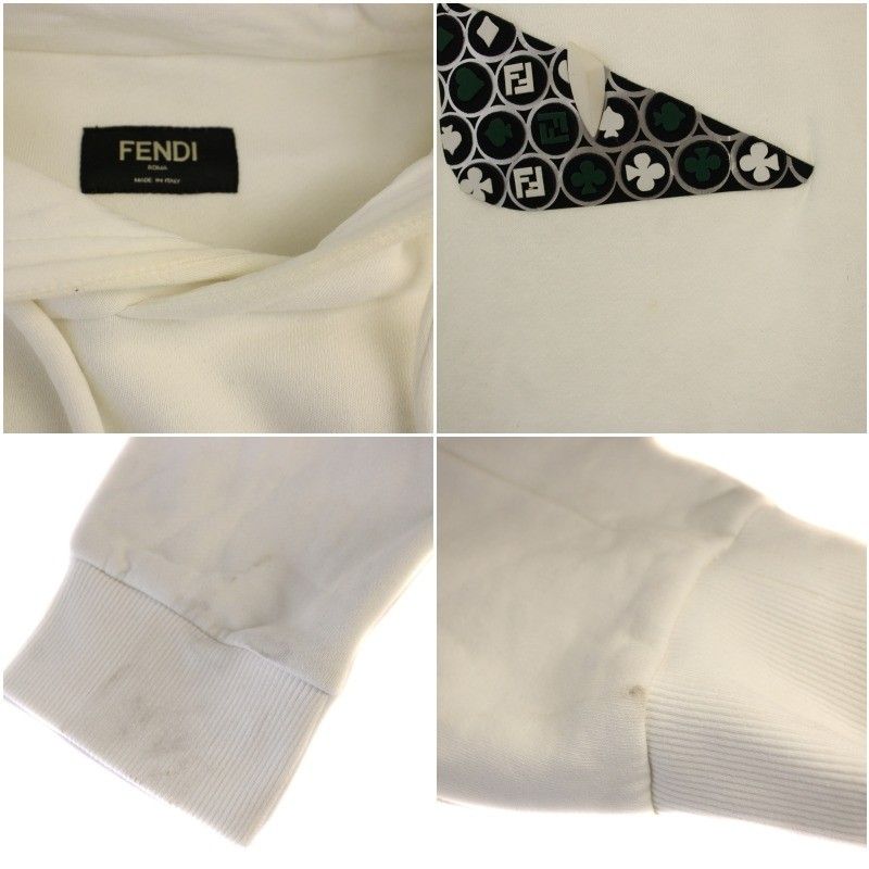 Fendi Trump Motif Bugs Eye Mon Star Pullover Hoodie Long Sleeve Fleece Sweater