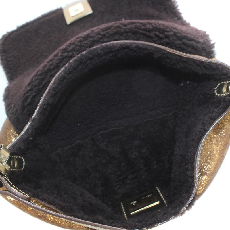 Fendi Shoulder Bag Mouton Gold