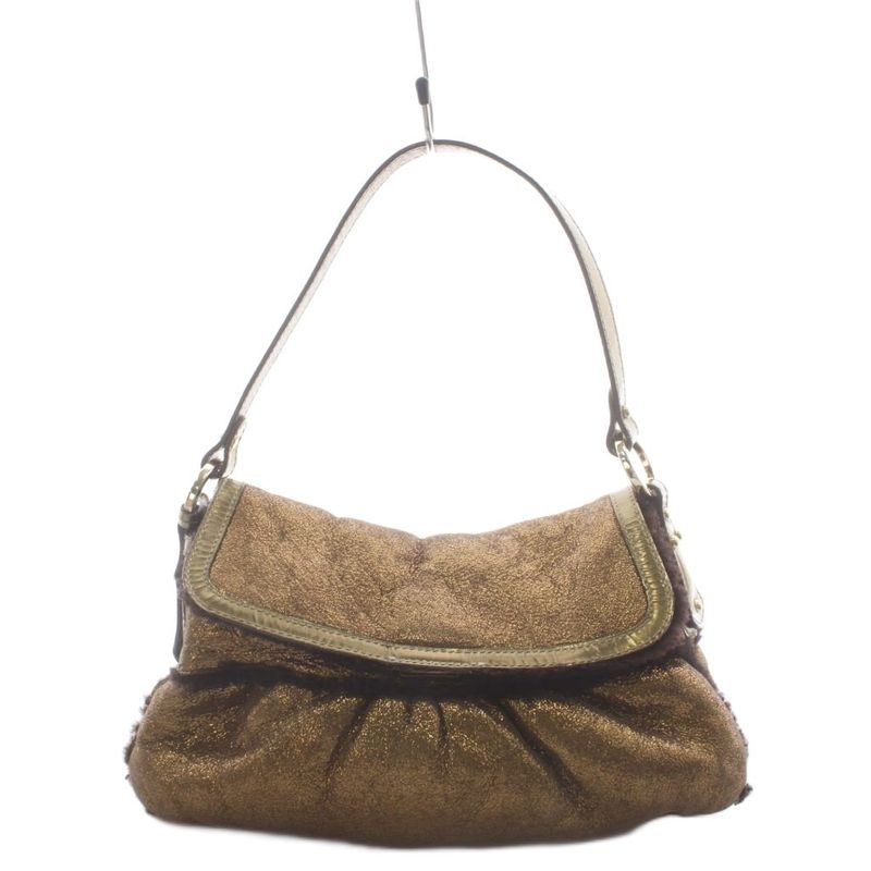 Fendi Shoulder Bag Mouton Gold