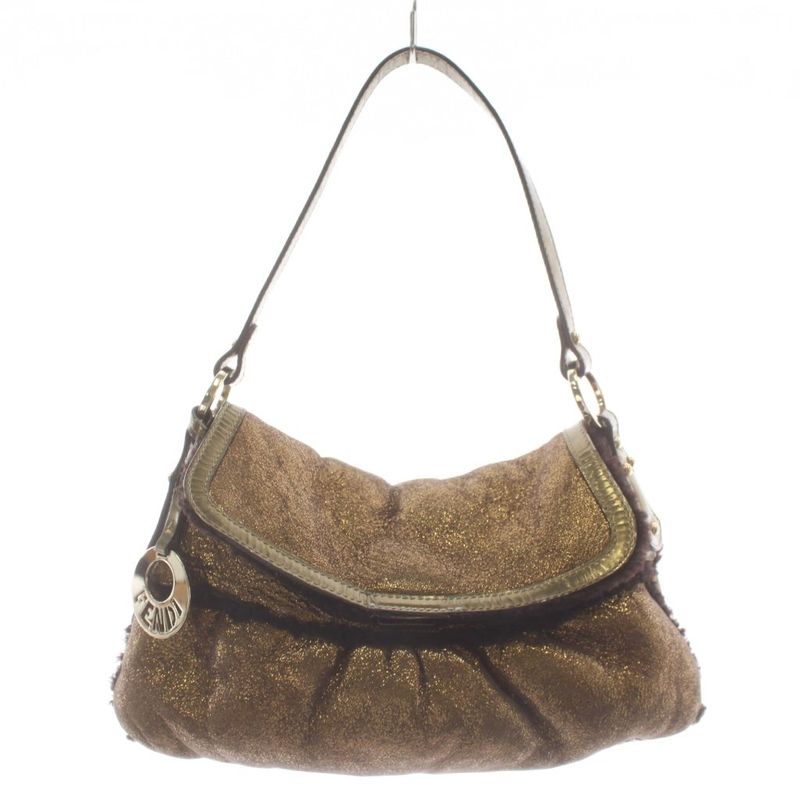 Fendi Shoulder Bag Mouton Gold