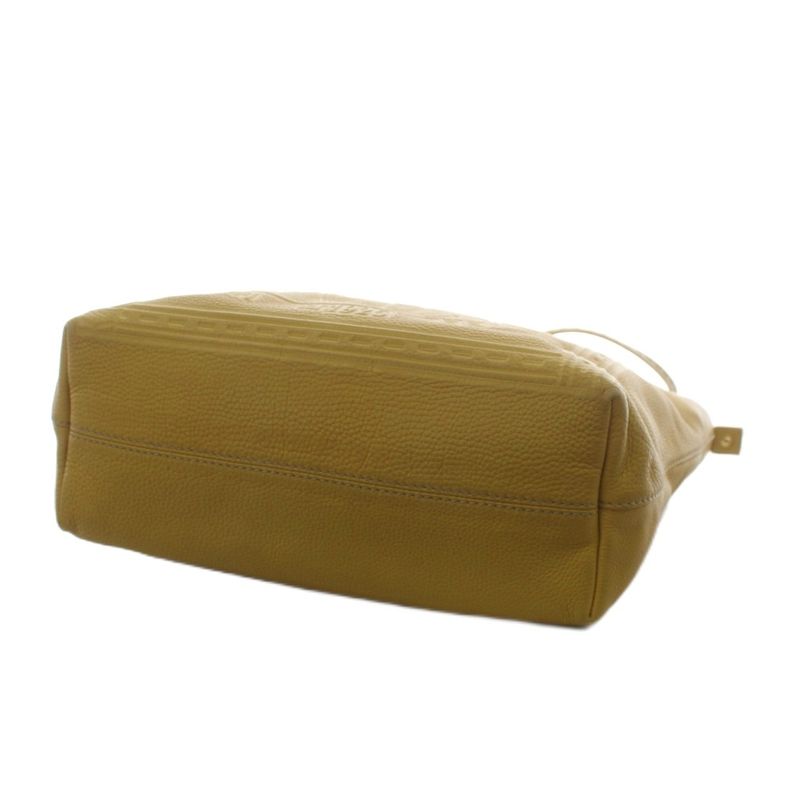 Fendi Selleria Horse Shoulder Bag Tote Leather Yellow