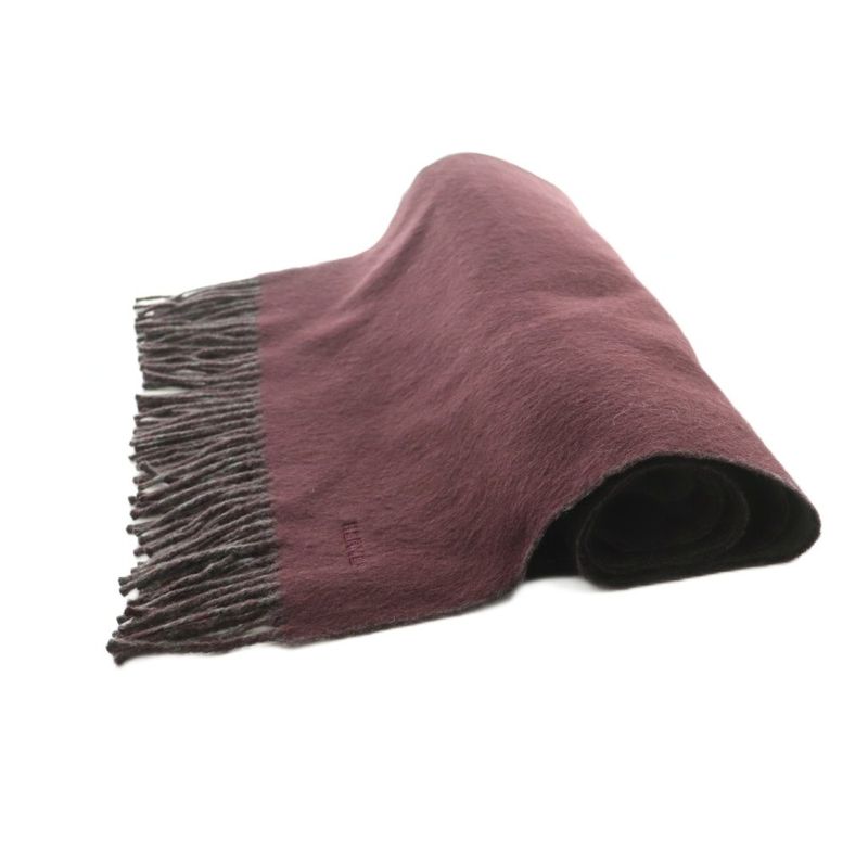 Hermes Recto Verso Scarf Cashmere Fringe Reversible Gold Gray Bold